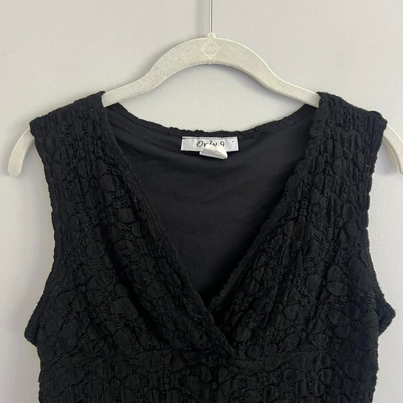 Y2K BLACK ONLY 9 LACE FLORAL OVERLAY‎ TANK TOP - Picture 3 of 7